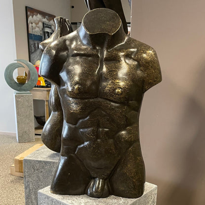 Male Torso – Bronze Sculpture. 41x20x56cm