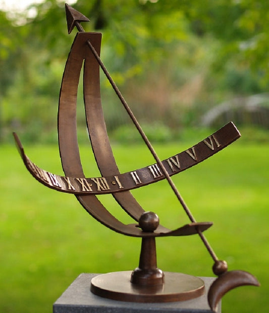 Lunar Sundial – Bronze Sculpture. 40x40x49cm