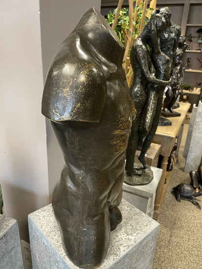 Male Torso – Bronze Sculpture. 41x20x56cm