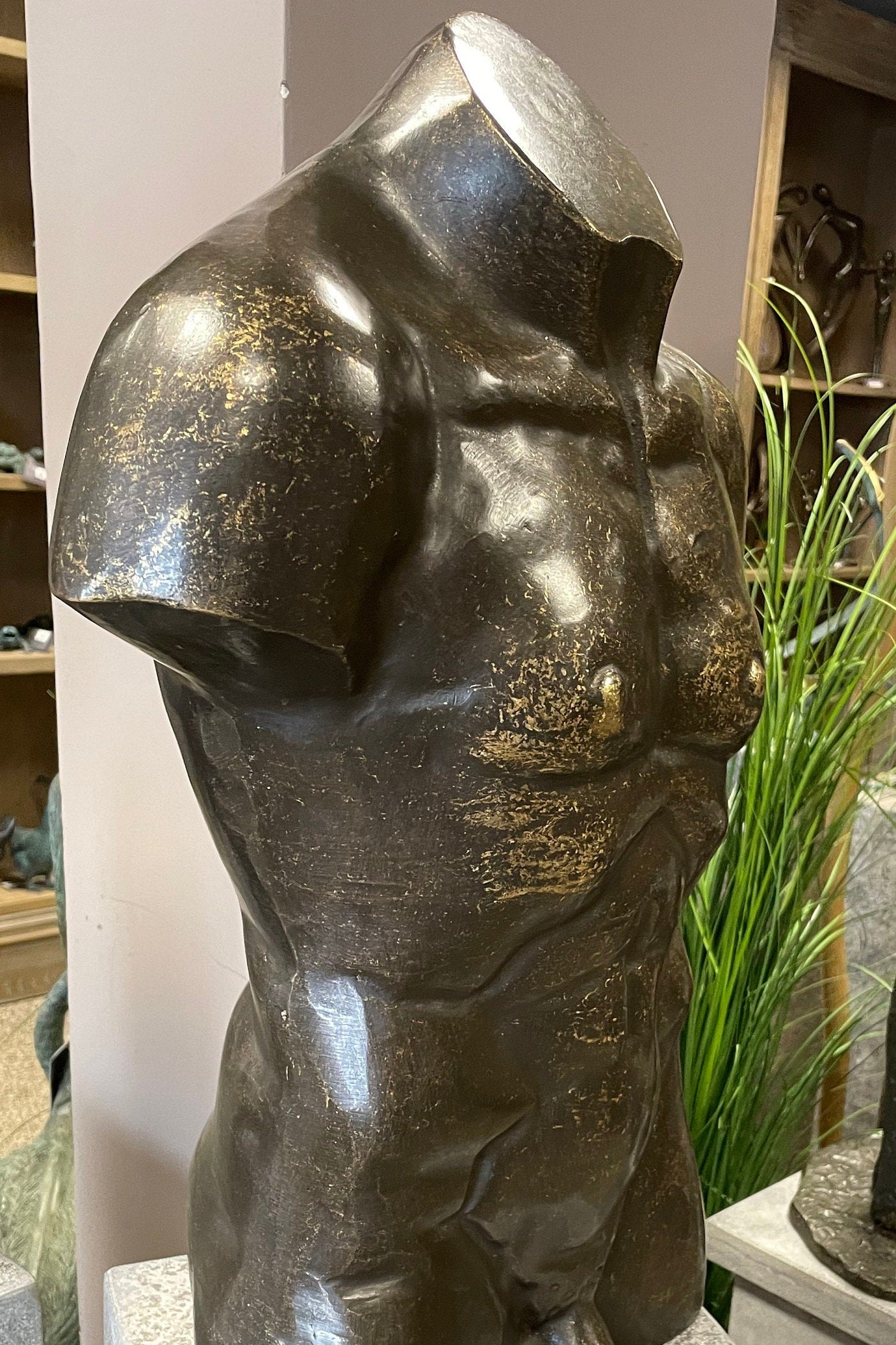 Male Torso – Bronze Sculpture. 41x20x56cm