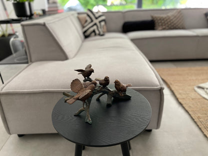 Bird Gathering on Branch – Bronze Sculpture. 29x19x19cm