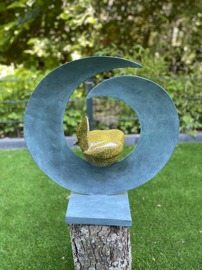Circle of Stillness – Bronze Sculpture. 50x21x51cm