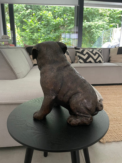 Pug Companion – Bronze Sculpture. 27x18x29cm