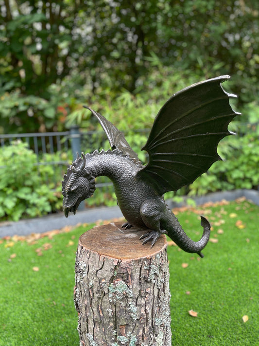 Dragon Fountain (without rock) – Bronze Sculpture. 35x58x60cm