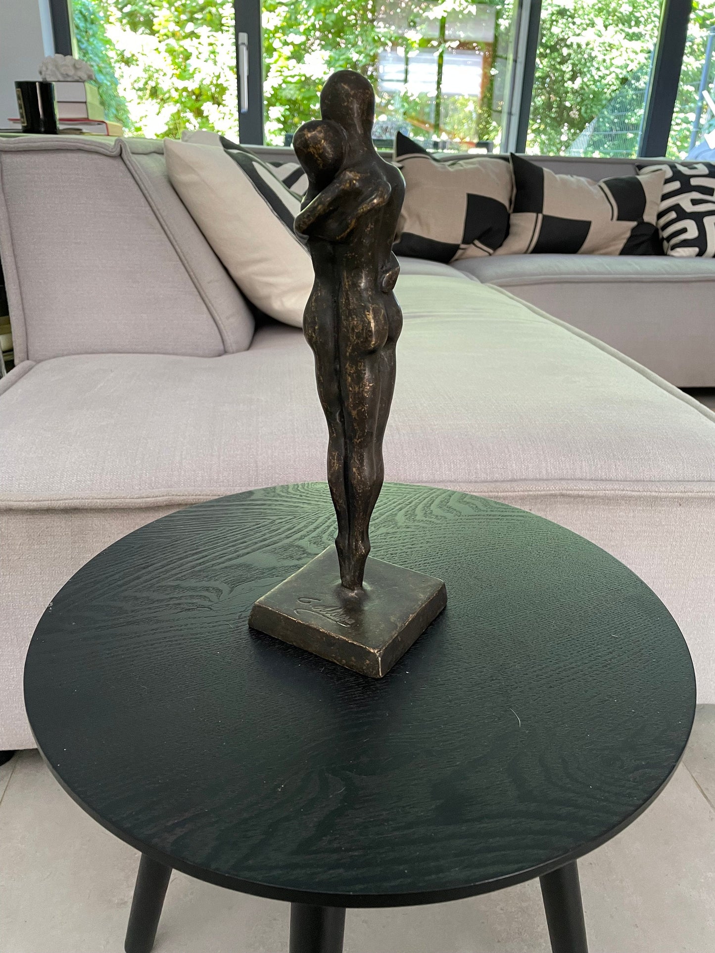 Together Always – Bronze Sculpture. 9x9x30cm
