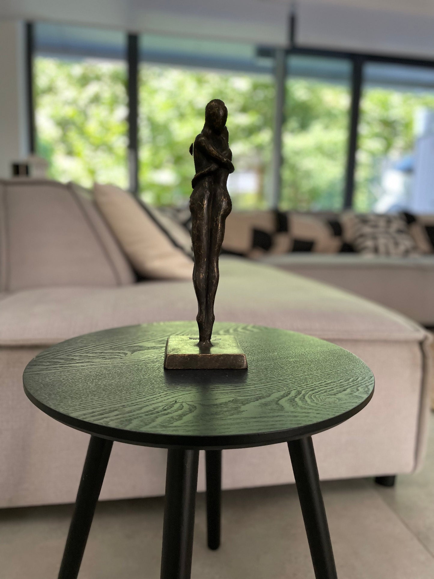 Together Always – Bronze Sculpture. 9x9x30cm