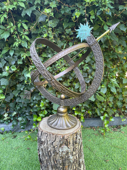 Celestial Sundial – Bronze Sculpture. 30x30x48cm