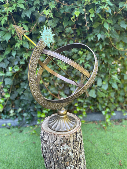 Celestial Sundial – Bronze Sculpture. 30x30x48cm