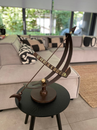 Lunar Sundial – Bronze Sculpture. 40x40x49cm