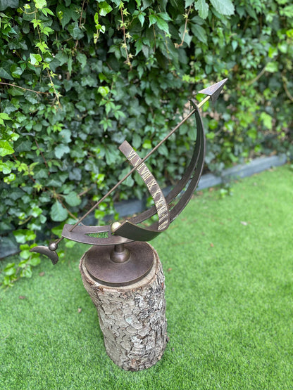 Lunar Sundial – Bronze Sculpture. 40x40x49cm
