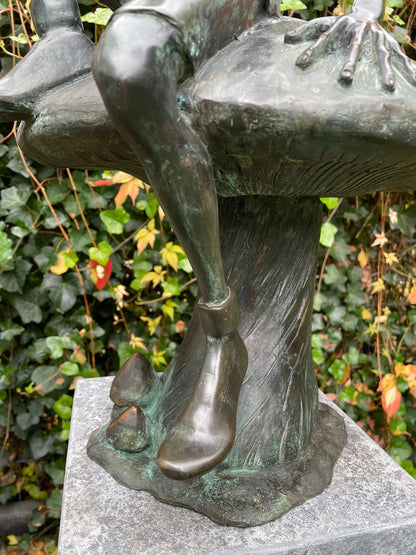 Forest Elf – Bronze Sculpture. 43x35x77cm - 10Kg