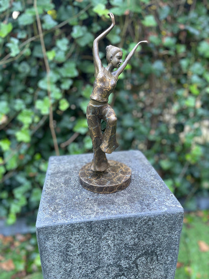Joyful Dancer – Bronze Sculpture. 11x11x32cm