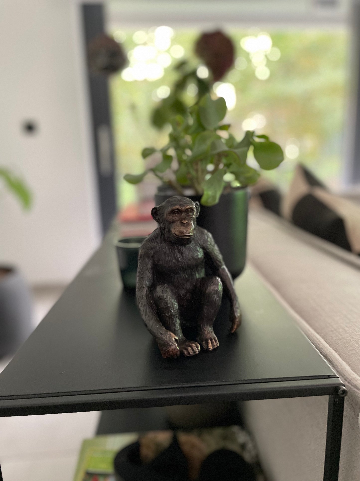 Thoughtful Monkey – Bronze Sculpture. 12x9x15cm