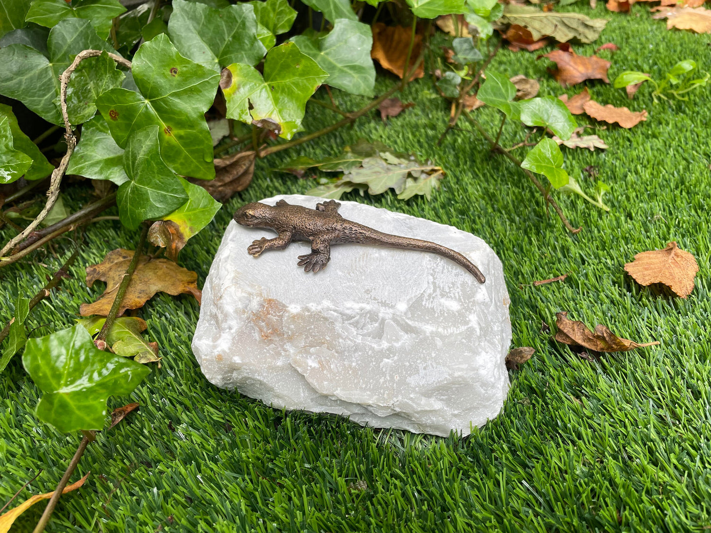 Resting Lizard – Bronze Sculpture. 17x10x6cm