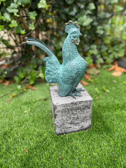 Proud Rooster – Bronze Sculpture. 23x9x27cm - 1.7Kg