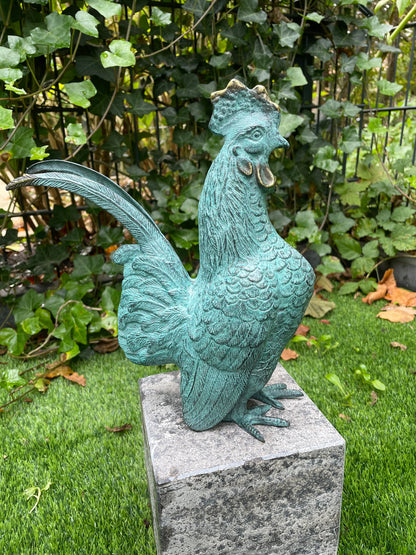 Proud Rooster – Bronze Sculpture. 23x9x27cm - 1.7Kg