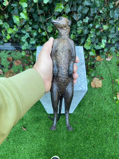 Sentinel Meerkat – Bronze Sculpture. 14x9x28cm