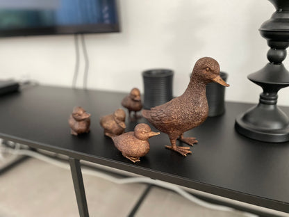 Duck Family – Bronze Sculpture. 16x8x19cm