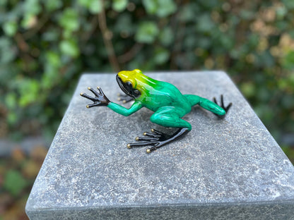 Frog Pose – Bronze Sculpture. 17x12x6cm