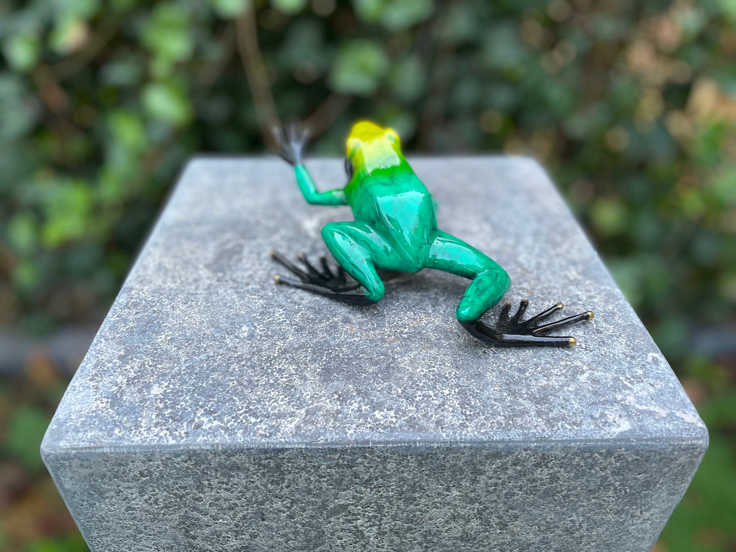 Frog Pose – Bronze Sculpture. 17x12x6cm