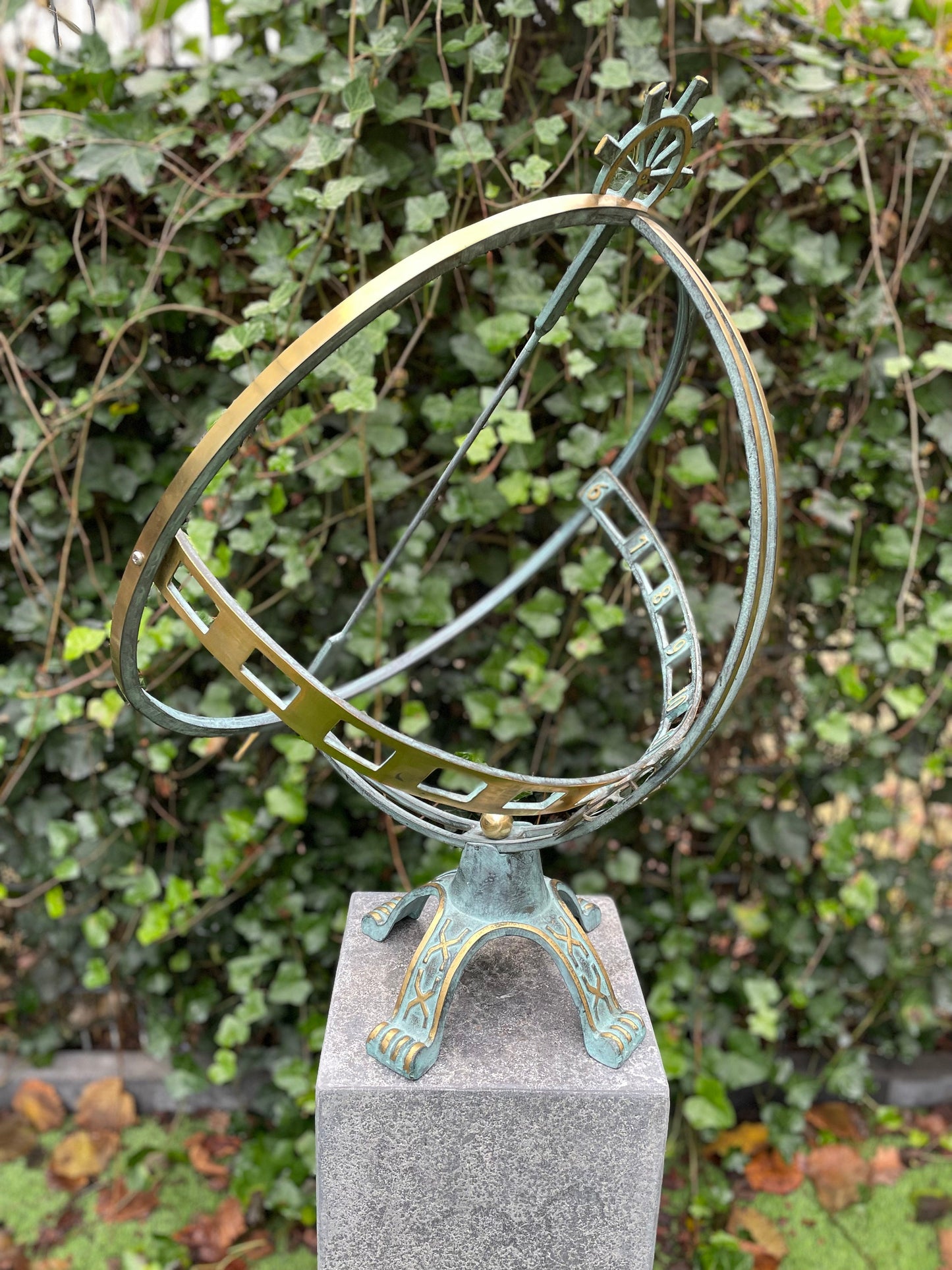 Astrological Sundial – Bronze Sculpture. 52x49x66cm