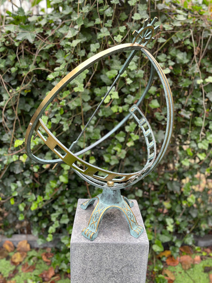 Astrological Sundial – Bronze Sculpture. 52x49x66cm