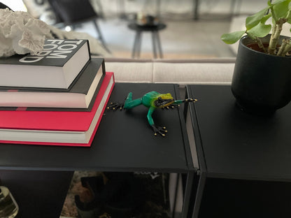 Frog Pose – Bronze Sculpture. 17x12x6cm