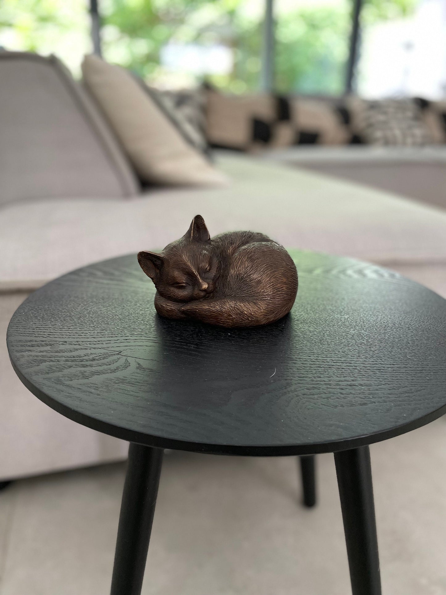 Sleeping Cat – Bronze Sculpture. 11x14x9cm