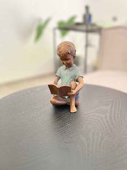 Storytime Boy – Bronze Sculpture. 8x10x15cm