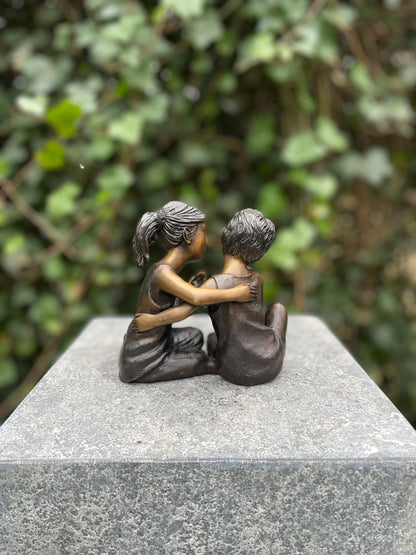Childhood Secrets – Bronze Sculpture. 14x10x13cm