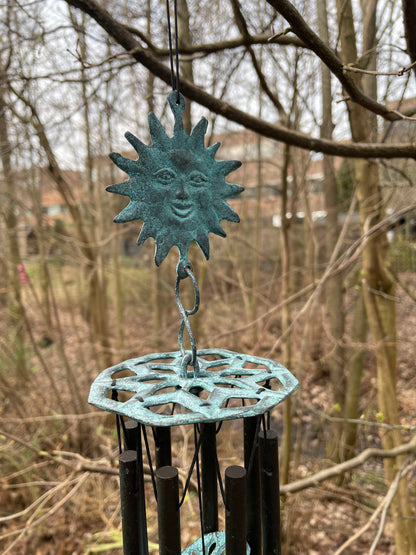 Sun & Moon Chimes – Bronze Sculpture. 10x10x55cm - 0.7Kg