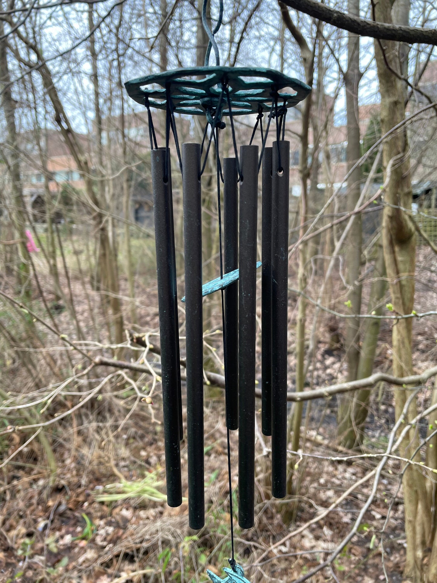 Sun & Moon Chimes – Bronze Sculpture. 10x10x55cm - 0.7Kg