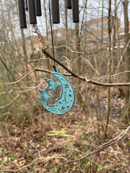 Sun & Moon Chimes – Bronze Sculpture. 10x10x55cm - 0.7Kg