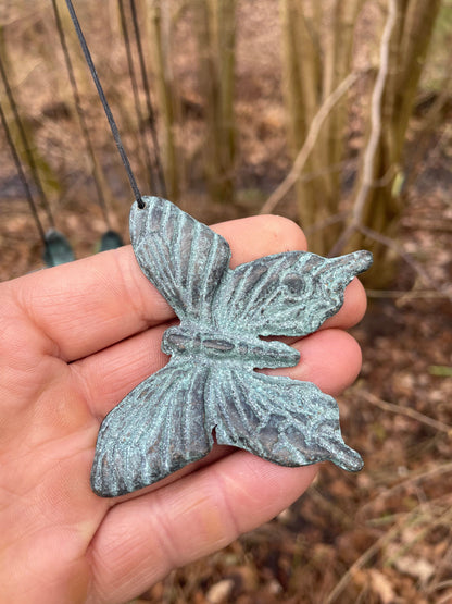 Butterfly Chimes – Bronze Sculpture. 9x9x30cm - 0.7Kg