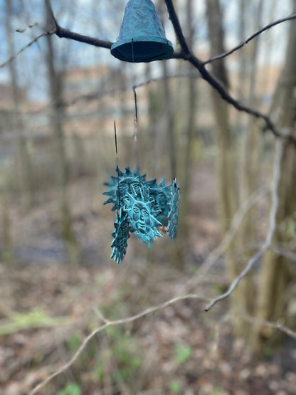 Sun Chimes – Bronze Sculpture. 9x9x30cm - 0.7Kg