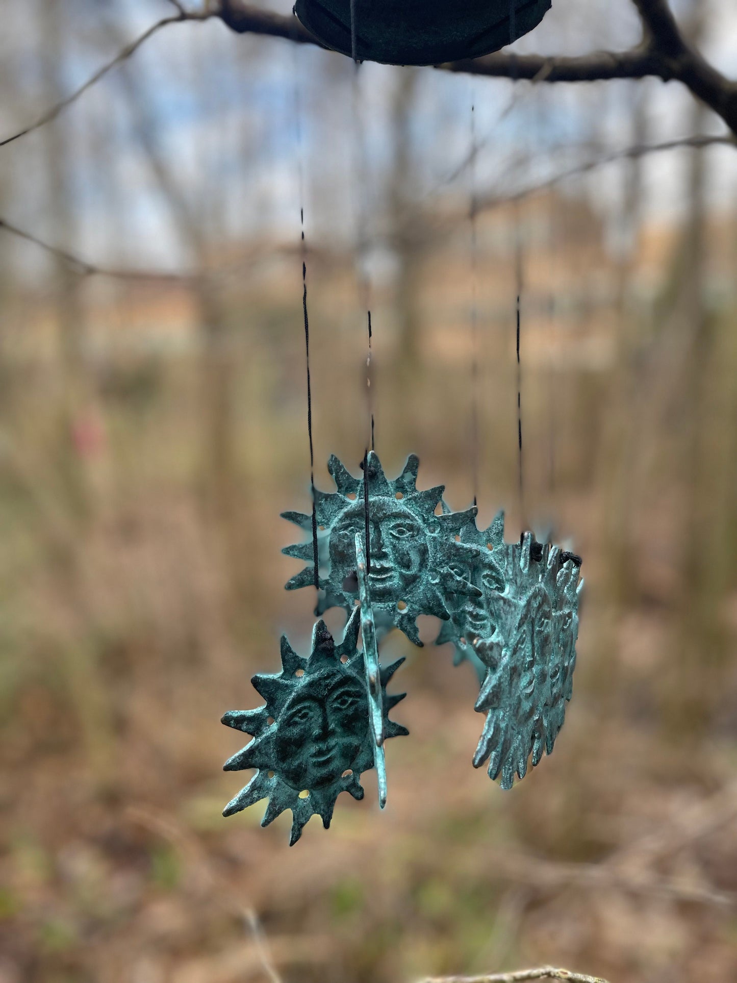 Sun Chimes – Bronze Sculpture. 9x9x30cm - 0.7Kg