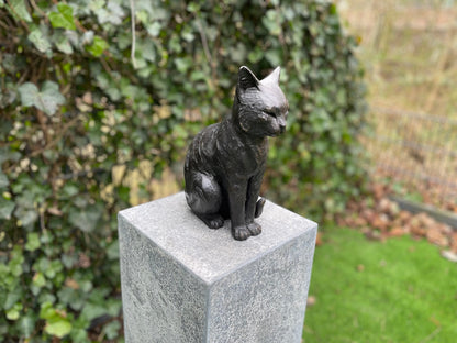 Sitting Cat – Bronze Sculpture. 19x12x27cm - 2Kg