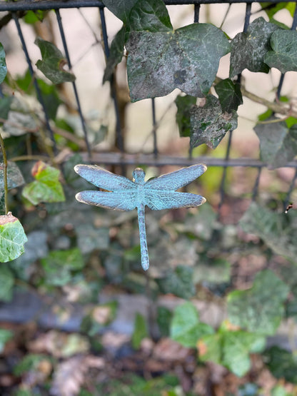 Dragonfly Garden Stake – Bronze Sculpture. 10x10x60cm