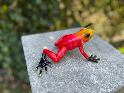 Frog Pose – Bronze Sculpture. 17x12x6cm