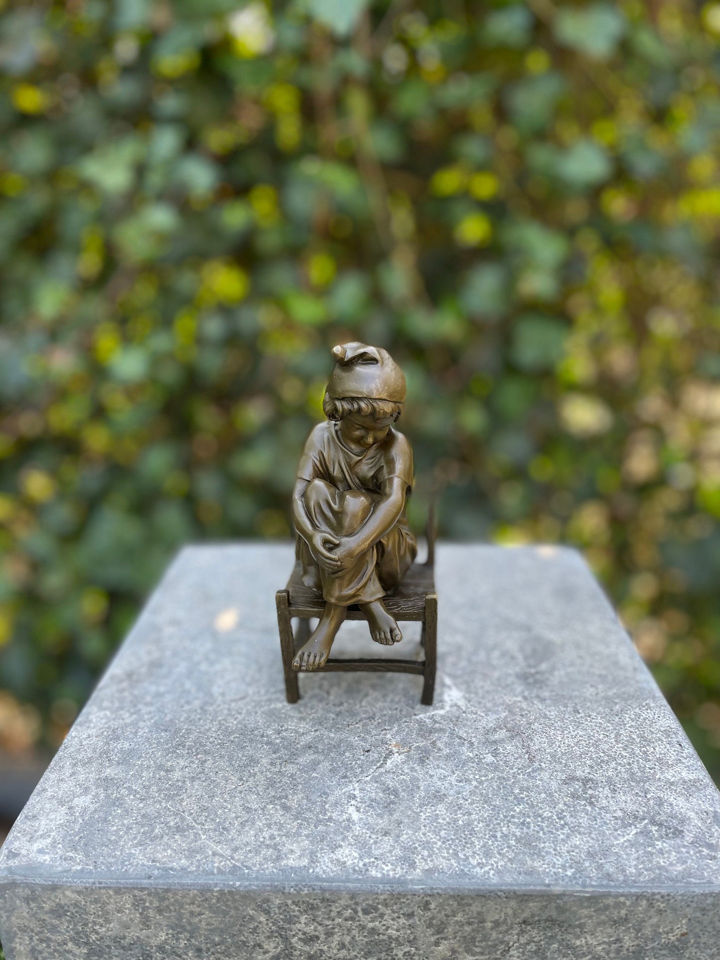 Dreaming Child – Bronze Sculpture. 7x9x16cm