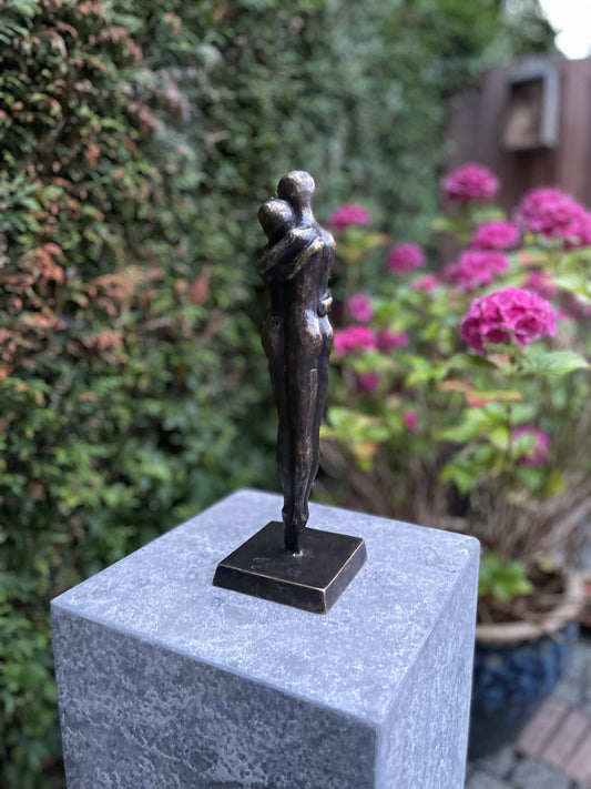 Together Always – Bronze Sculpture. 9x9x30cm