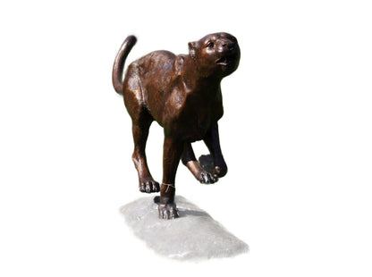 Running Cheetah – Bronze Sculpture. 190x45x91cm - 52Kg