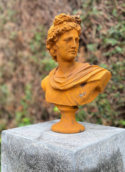 Apollo Bust – Iron Sculpture. 31x32x14cm
