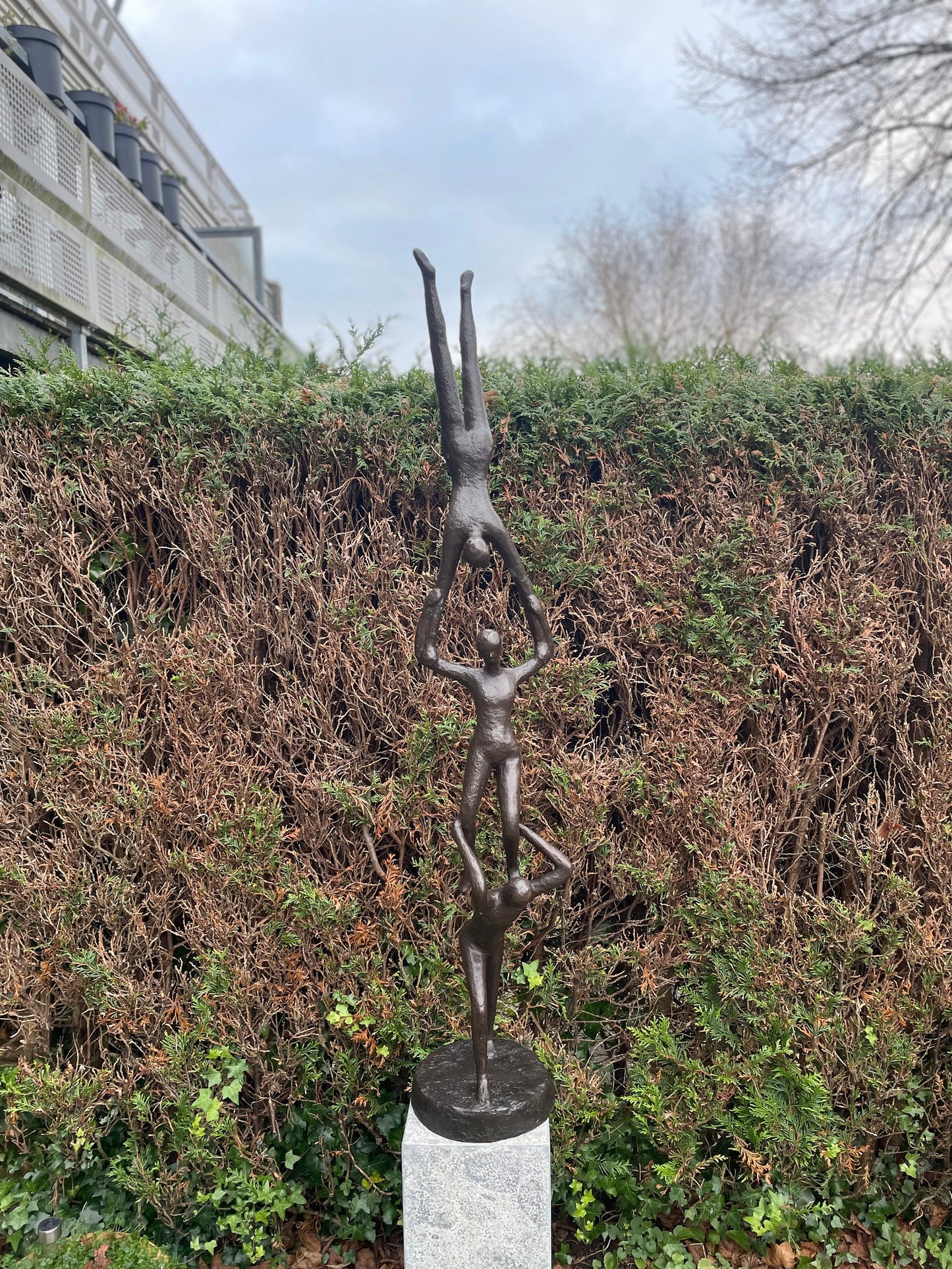 Human Tower – Bronze Sculpture. 27x27x155cm - 17Kg