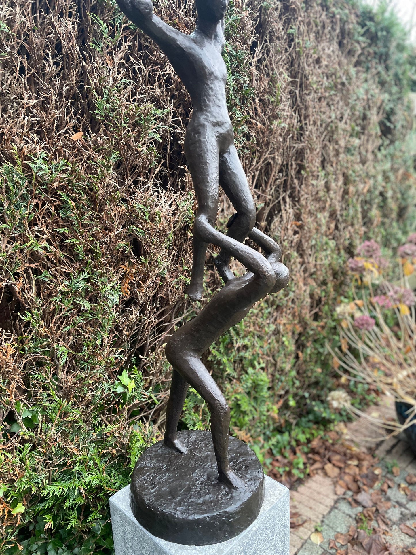 Human Tower – Bronze Sculpture. 27x27x155cm - 17Kg