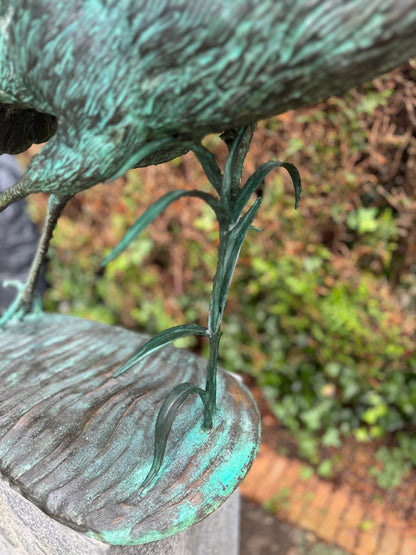 Graceful Heron – Bronze Sculpture. 105x75x83cm - 18Kg