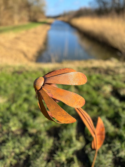 Wild Daisy – Iron Sculpture. 25x25x125cm
