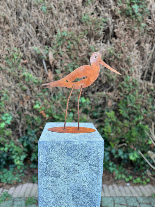 Rustic Stork – Iron Sculpture. 35x9x39cm