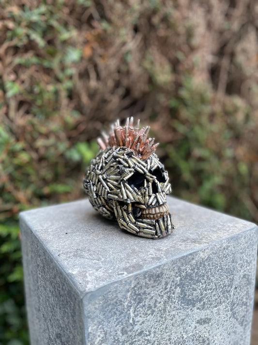 Bullet Skull – Resin Sculpture. 14x11x16cm - 0.6Kg