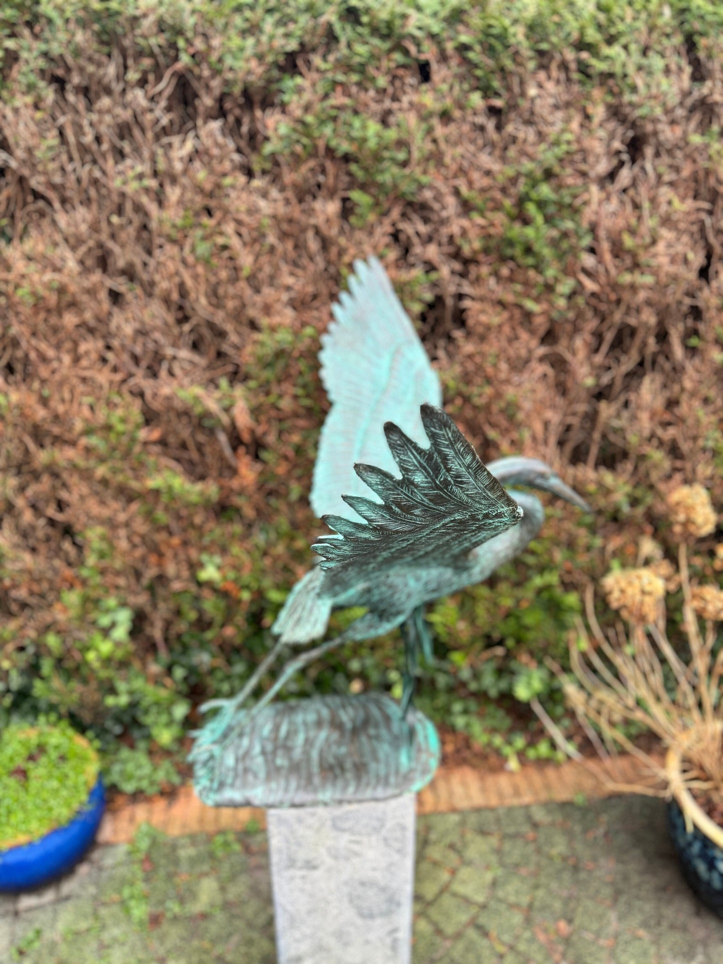 Graceful Heron – Bronze Sculpture. 105x75x83cm - 18Kg